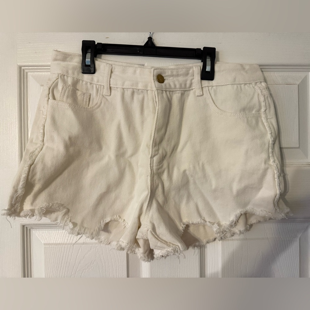 SHEIN white Jean Shorts